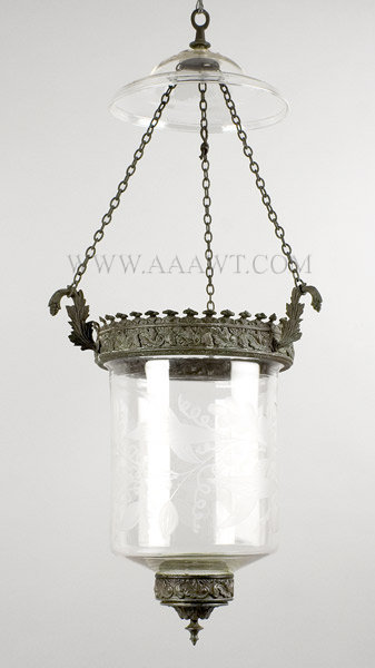 Hanging Hall Candle Lamp, Suspension, Candle Lamp, Smoke Bell
America or England
Circa 1820, entire view